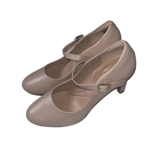 Clarks | Shoes | Nwt Clarks Ambyr Shine Leather Mary Jane Pumps In Dusty Rose Womens Size 7 